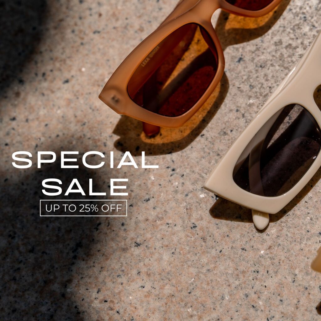 Beige Clean Sunglasses Sale Facebook Cover (2000 x 2000 px)