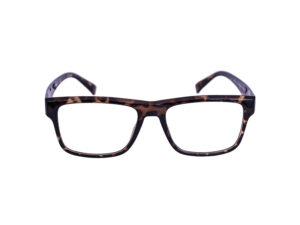 Opium Unisex Tortoise Pattern Eyeglasses – Trendy Rectangular Full-Rim Frame for Daily Wear"